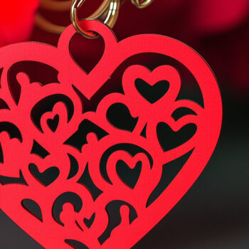 Intra απο ξύλο plywood 3mm-4mm πάχος – Κοπή χαρτιού Μπρελόκ για την ημέρα του Αγίου Βαλεντίνου Δίασταση  5x5 cm INTRAFABR-113978887 - Image 1