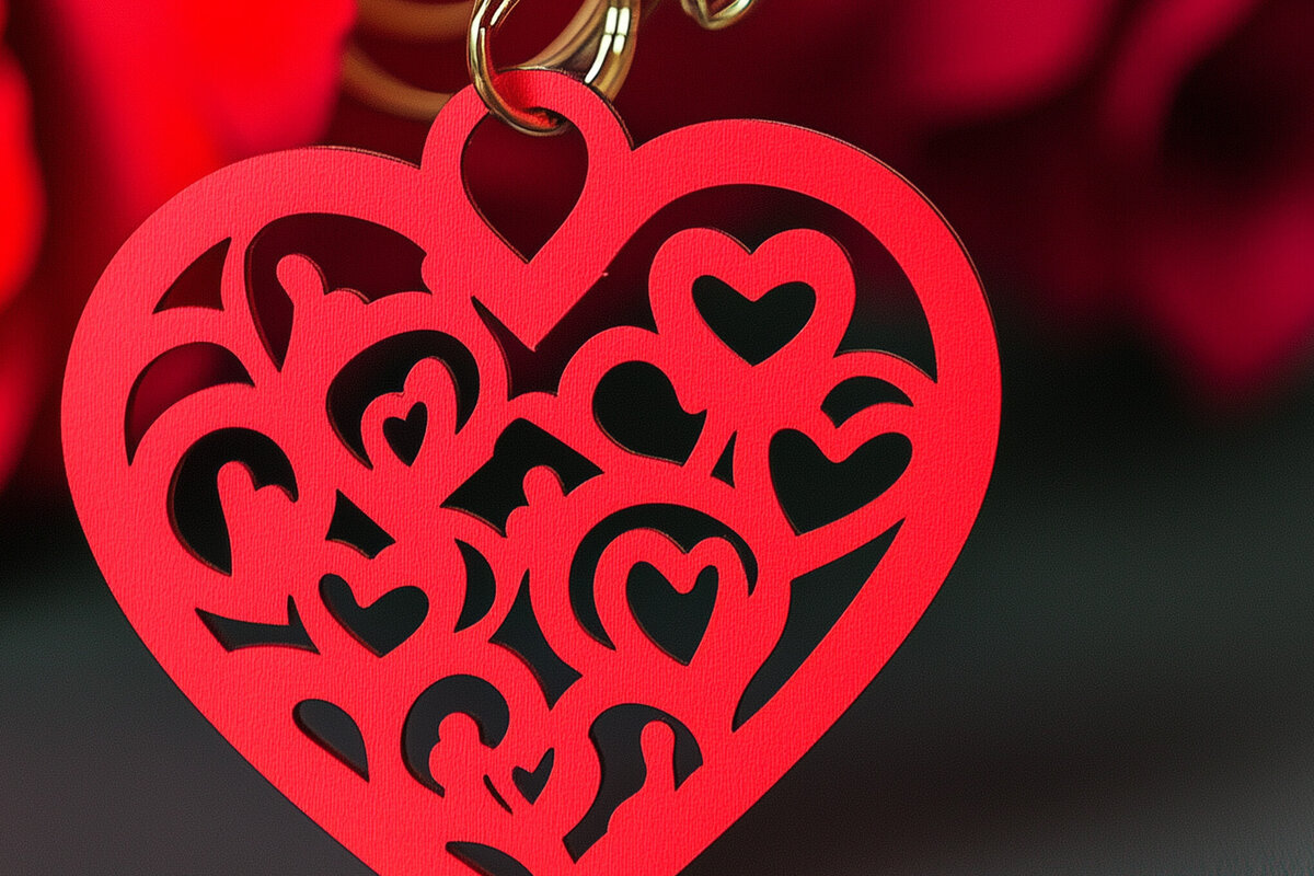 Intra απο ξύλο plywood 3mm-4mm πάχος – Κοπή χαρτιού Μπρελόκ για την ημέρα του Αγίου Βαλεντίνου Δίασταση  5x5 cm INTRAFABR-113978887