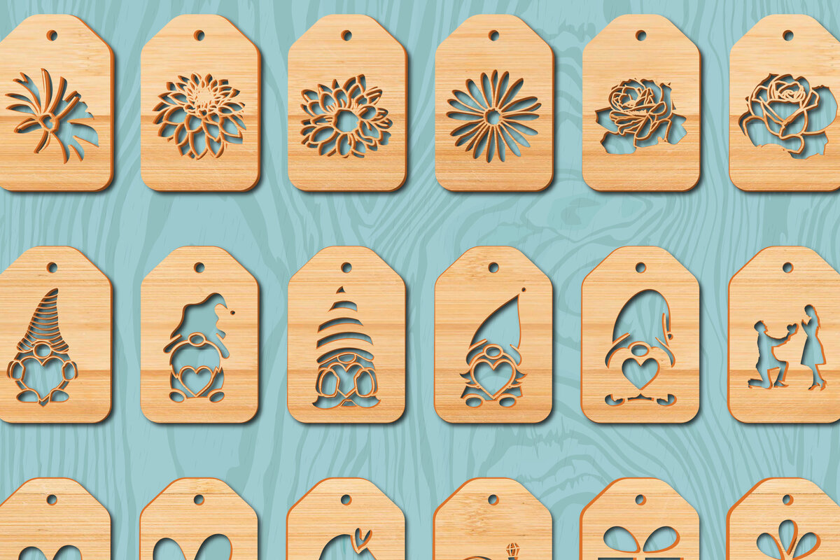 Intra απο ξύλο plywood 3mm-4mm πάχος – Πακέτο με ετικέτες δώρου για το κομμένο χαρτί του Αγίου Βαλεντίνου Δίασταση  20x20 cm INTRAFABR-21873396