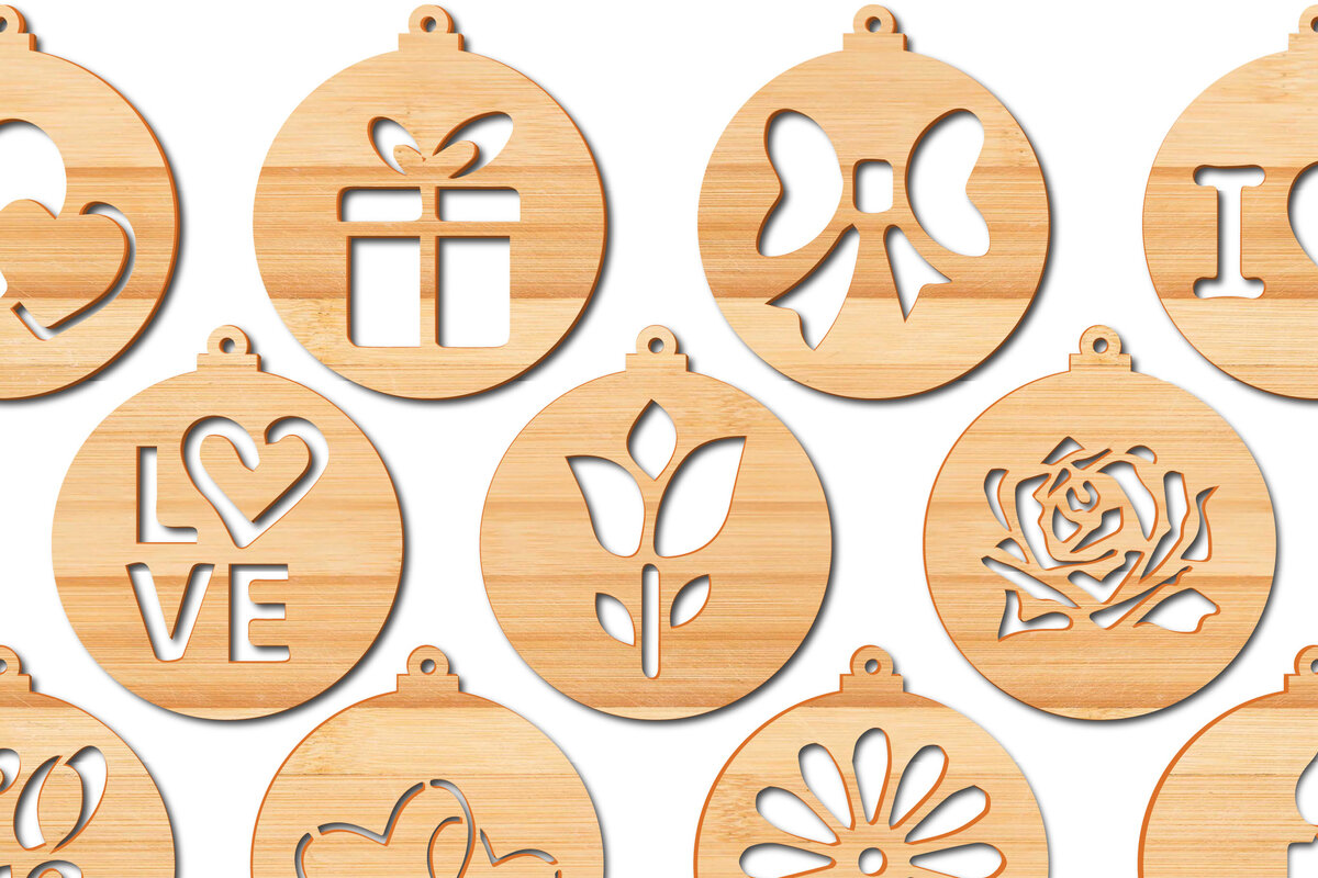 Intra απο ξύλο plywood 3mm-4mm πάχος – Δέσμη στολιδιών για Valentine’s Cut Paper Cut Δίασταση  20x20 cm INTRAFABR-21739976