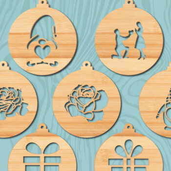 Intra απο ξύλο plywood 3mm-4mm πάχος – Δέσμη στολιδιών για Valentine’s Cut Paper Cut Δίασταση  20x20 cm INTRAFABR-21874661 - Image 1