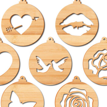 Intra απο ξύλο plywood 3mm-4mm πάχος – Δέσμη στολιδιών για Valentine’s Cut Paper Cut Δίασταση  20x20 cm INTRAFABR-21739558 - Image 1