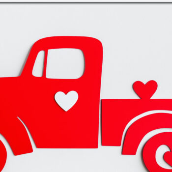 Intra απο ξύλο plywood 3mm-4mm πάχος – Πακέτο Truck Valentines Cut Paper Cut Δίασταση  20x20 cm INTRAFABR-115308215 - Image 4