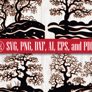 Intra απο ξύλο plywood 3mm-4mm πάχος – Πακέτο Paper Cut Vampire Vibes Δίασταση 20x20 cm INTRAFABR-81180228 - Image 1