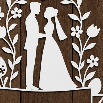 Intra απο ξύλο plywood 3mm-4mm πάχος – Πακέτο Κάρτας Γάμου κομμένο χαρτί Δίασταση 20x20 cm INTRAFABR-119904234 - Image 3