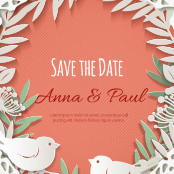 Intra απο ξύλο plywood 3mm-4mm πάχος – Ευχετήρια κάρτα γάμου σε χαρτί PNG Δίασταση  20x20 cm INTRAFABR-54072246 - Image 1