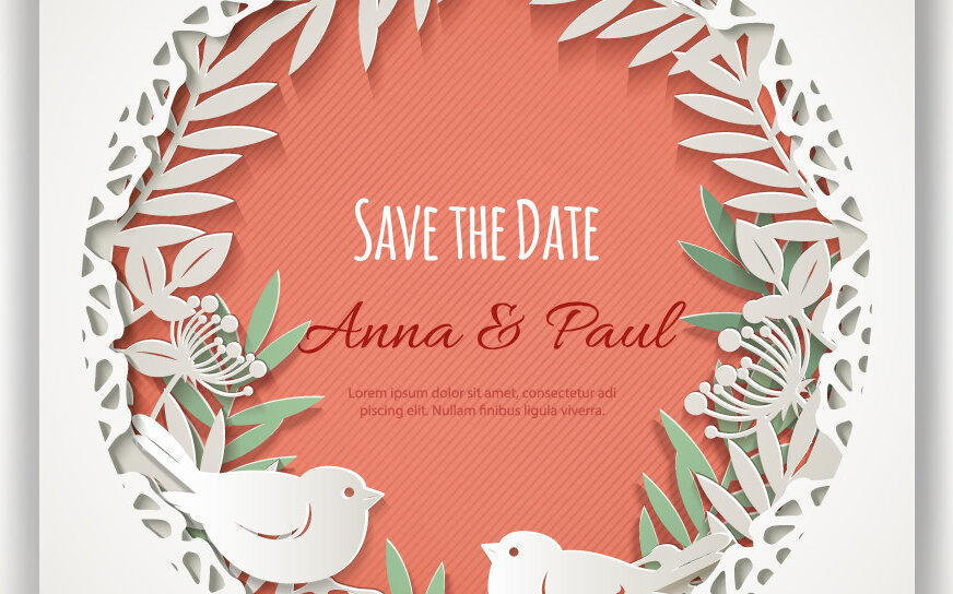 Intra απο ξύλο plywood 3mm-4mm πάχος – Ευχετήρια κάρτα γάμου σε χαρτί PNG Δίασταση  20x20 cm INTRAFABR-54072246