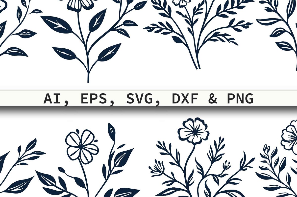 Intra απο ξύλο plywood 3mm-4mm πάχος – Paper Cut Wildflower Bundle Δίασταση  20x20 cm INTRAFABR-80508091