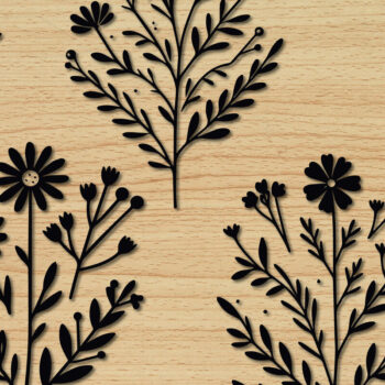 Intra απο ξύλο plywood 3mm-4mm πάχος – Paper Cut Wildflower Bundle Δίασταση  20x20 cm INTRAFABR-88354535 - Image 2