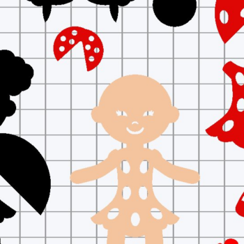 Intra απο ξύλο plywood 3mm-4mm πάχος – Χάρτινη κούκλα Lady Bug Δίασταση 20x20 cm INTRAFABR-89934486 - Image 3