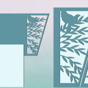 Intra απο ξύλο plywood 3mm-4mm πάχος – Χάρτινος φάκελος πρόσκλησης. 3D χάρτινο δώρο Δίασταση  20x20 cm INTRAFABR-81811897