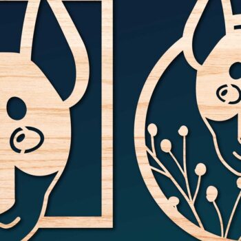 Intra απο ξύλο plywood 3mm-4mm πάχος – Πακέτο Decor Dog Decor από χαρτί/λέιζερ Δίασταση  20x20 cm INTRAFABR-66318193 - Image 3