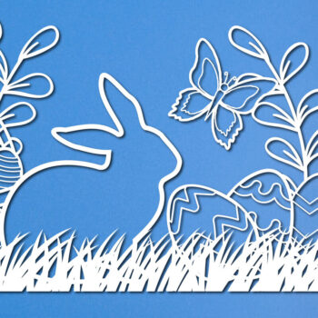 Intra απο ξύλο plywood 3mm-4mm πάχος – Κόψτε χαρτί/λέιζερ Πασχαλινή διακόσμηση Δίασταση  20x20 cm INTRAFABR-25873647 - Image 1