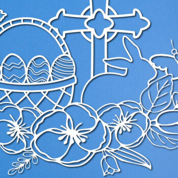 Intra απο ξύλο plywood 3mm-4mm πάχος – Κόψτε χαρτί/λέιζερ Πασχαλινή διακόσμηση Δίασταση  20x20 cm INTRAFABR-25873834 - Image 1