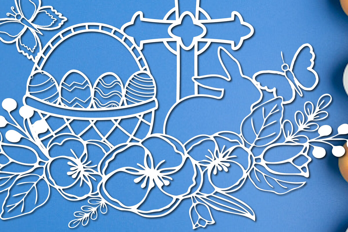 Intra απο ξύλο plywood 3mm-4mm πάχος – Κόψτε χαρτί/λέιζερ Πασχαλινή διακόσμηση Δίασταση  20x20 cm INTRAFABR-25873834