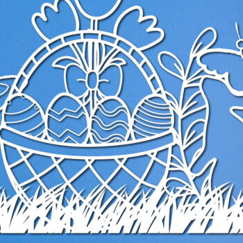 Intra απο ξύλο plywood 3mm-4mm πάχος – Κόψτε χαρτί/λέιζερ Πασχαλινή διακόσμηση Δίασταση  20x20 cm INTRAFABR-25873935 - Image 1