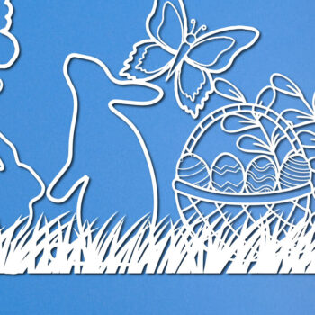 Intra απο ξύλο plywood 3mm-4mm πάχος – Κόψτε χαρτί/λέιζερ Πασχαλινή διακόσμηση Δίασταση  20x20 cm INTRAFABR-25873215 - Image 1