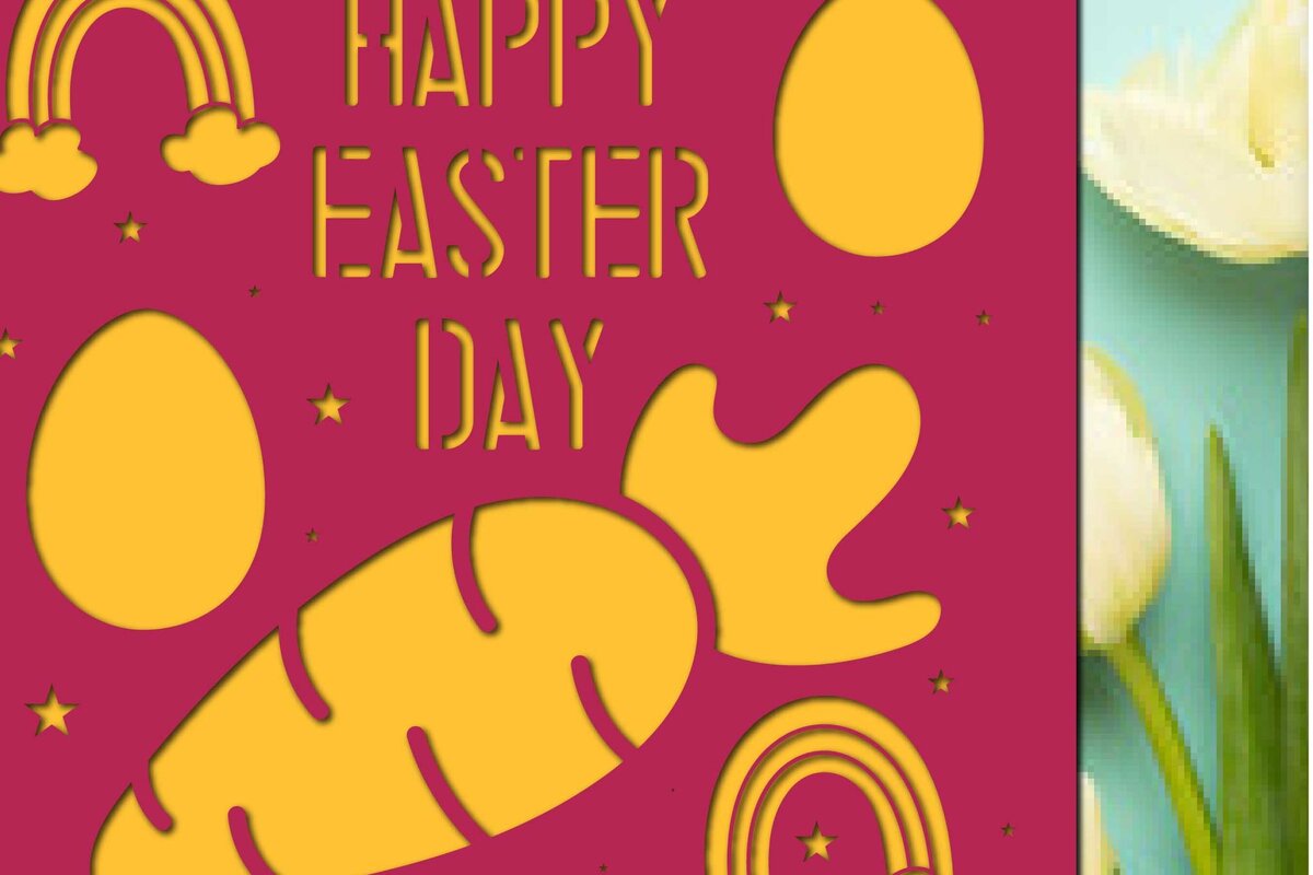 Intra απο ξύλο plywood 3mm-4mm πάχος – Δωροκάρτα για την Ημέρα του Πάσχα από χαρτί/Λέιζερ Δίασταση  20x20 cm INTRAFABR-62314564