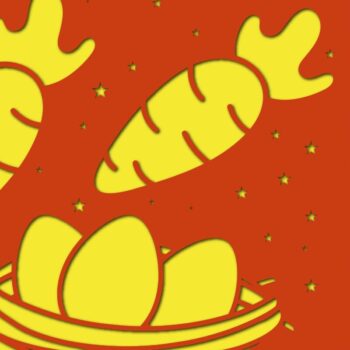 Intra απο ξύλο plywood 3mm-4mm πάχος – Δωροκάρτα για την Ημέρα του Πάσχα από χαρτί/Λέιζερ Δίασταση  20x20 cm INTRAFABR-62336744 - Image 1