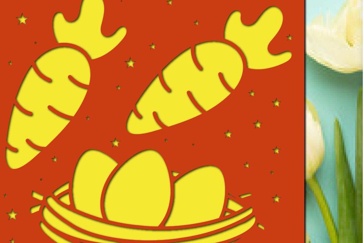 Intra απο ξύλο plywood 3mm-4mm πάχος – Δωροκάρτα για την Ημέρα του Πάσχα από χαρτί/Λέιζερ Δίασταση  20x20 cm INTRAFABR-62336744