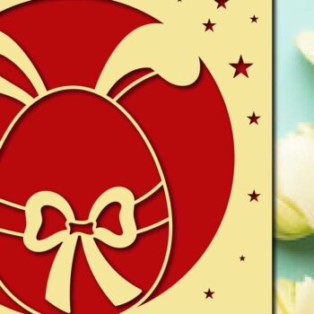 Intra απο ξύλο plywood 3mm-4mm πάχος – Δωροκάρτα για την Ημέρα του Πάσχα από χαρτί/Λέιζερ Δίασταση  20x20 cm INTRAFABR-62284691 - Image 1