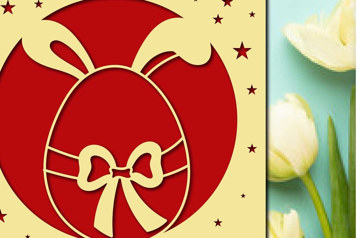 Intra απο ξύλο plywood 3mm-4mm πάχος – Δωροκάρτα για την Ημέρα του Πάσχα από χαρτί/Λέιζερ Δίασταση  20x20 cm INTRAFABR-62284691