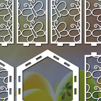 Intra απο ξύλο plywood 3mm-4mm πάχος – Χαρτί/λέιζερ Κόψιμο Πασχαλινό Φανάρι Δίασταση 20x20 cm INTRAFABR-56568742 - Image 1