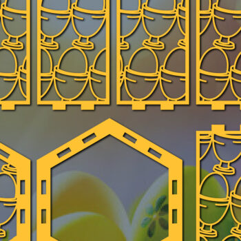 Intra απο ξύλο plywood 3mm-4mm πάχος – Χαρτί/λέιζερ Κόψιμο Πασχαλινό Φανάρι Δίασταση  20x20 cm INTRAFABR-56569298 - Image 1