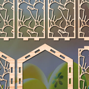 Intra απο ξύλο plywood 3mm-4mm πάχος – Χαρτί/λέιζερ Κόψιμο Πασχαλινό Φανάρι Δίασταση  20x20 cm INTRAFABR-56570489 - Image 1
