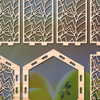 Intra απο ξύλο plywood 3mm-4mm πάχος – Χαρτί/λέιζερ Κόψιμο Πασχαλινό Φανάρι Δίασταση 20x20 cm INTRAFABR-56557422 - Image 1