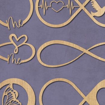 Intra απο ξύλο plywood 3mm-4mm πάχος – Paper/laser Cut Infinity Sign Bundle Δίασταση  40x30 cm INTRAFABR-32084063 - Image 1