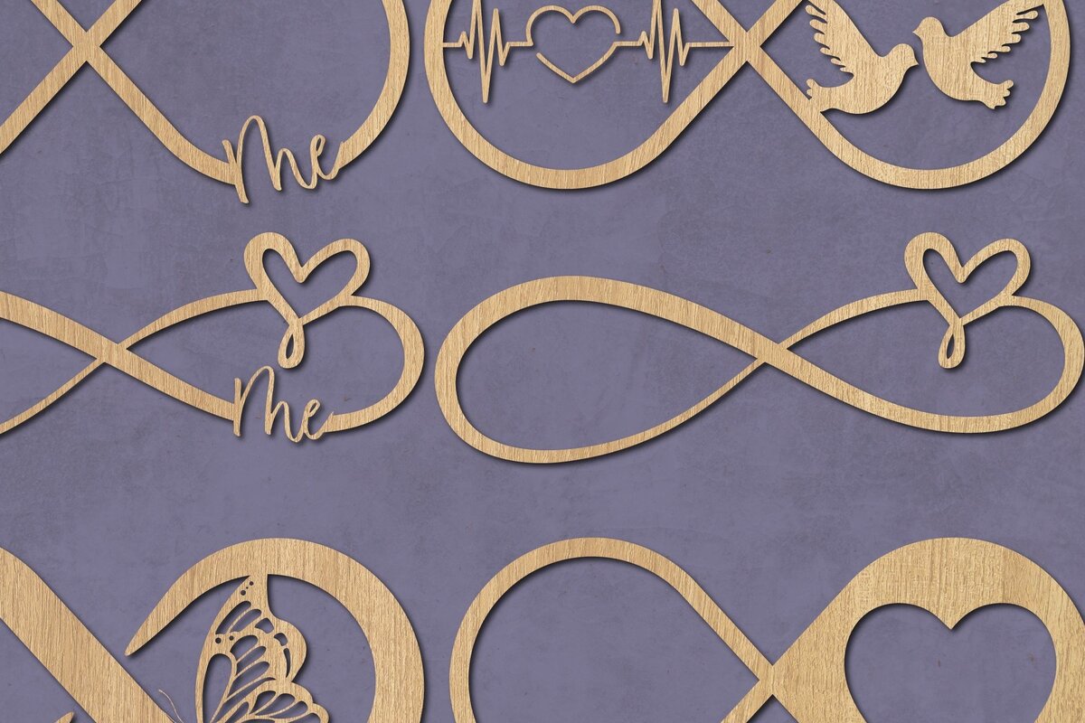 Intra απο ξύλο plywood 3mm-4mm πάχος – Paper/laser Cut Infinity Sign Bundle Δίασταση  40x30 cm INTRAFABR-32084063