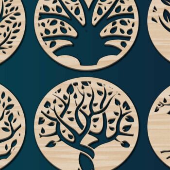 Intra απο ξύλο plywood 3mm-4mm πάχος – Χαρτί/Δέσμη κοπής με λέιζερ Tree Life Δίασταση 20x20 cm INTRAFABR-72906233 - Image 1