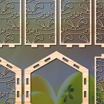 Intra απο ξύλο plywood 3mm-4mm πάχος – Χαρτί/λέιζερ Cut Tree of Life Lantern Δίασταση 20x20 cm INTRAFABR-56558714 - Image 1