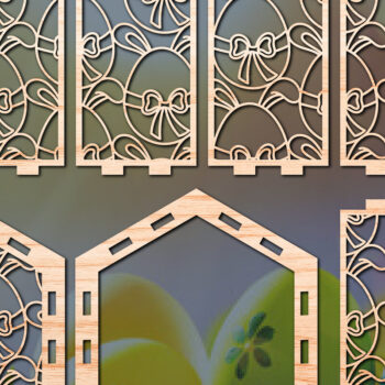 Intra απο ξύλο plywood 3mm-4mm πάχος – Χαρτί/λέιζερ Cut Tree of Life Lantern Δίασταση 20x20 cm INTRAFABR-56560446 - Image 1