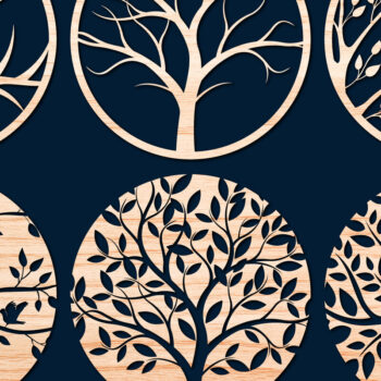 Intra απο ξύλο plywood 3mm-4mm πάχος – Πακέτο Cut Tree of Life από χαρτί/λέιζερ Δίασταση  20x20 cm INTRAFABR-56510358 - Image 2