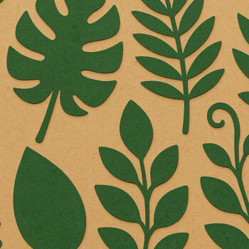 Intra απο ξύλο plywood 3mm-4mm πάχος – Πρότυπο Mega Bundle Paper Leaves Δίασταση  20x20 cm INTRAFABR-124375989 - Image 2