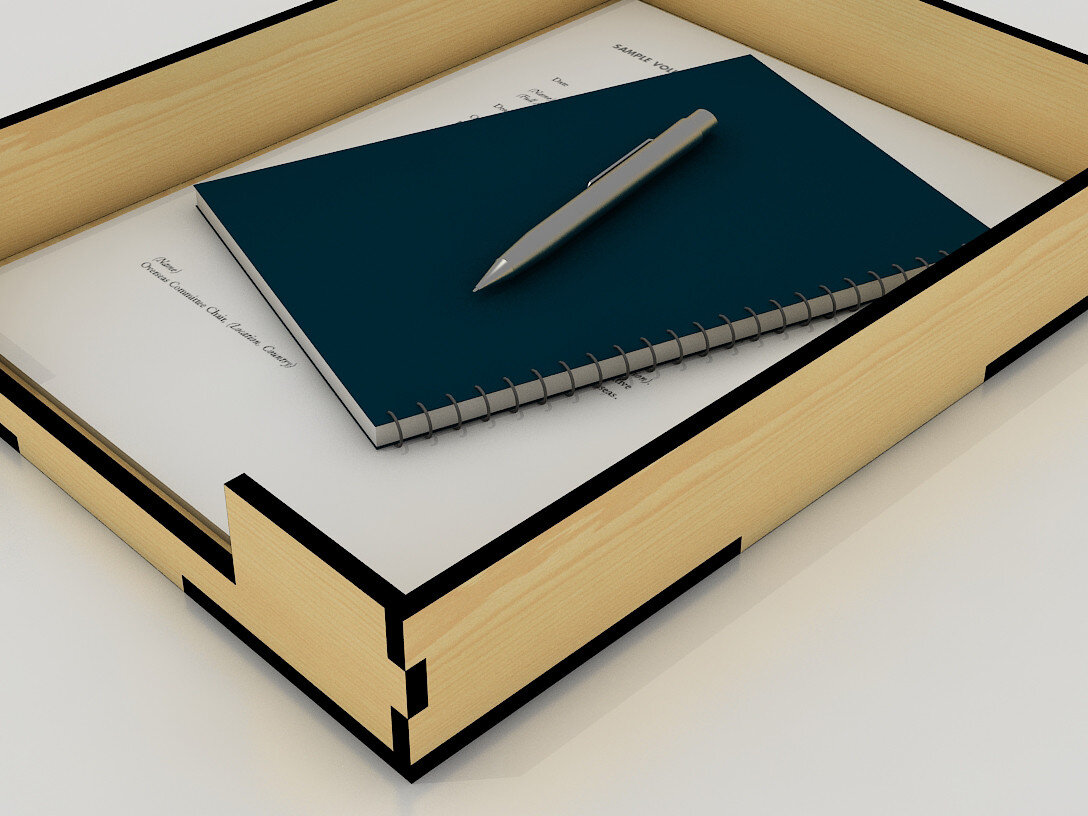 Intra απο ξύλο plywood 3mm-4mm πάχος – Δίσκος οργάνωσης γραφείου χαρτιού Cut Δίασταση  20x20 cm INTRAFABR-60985320