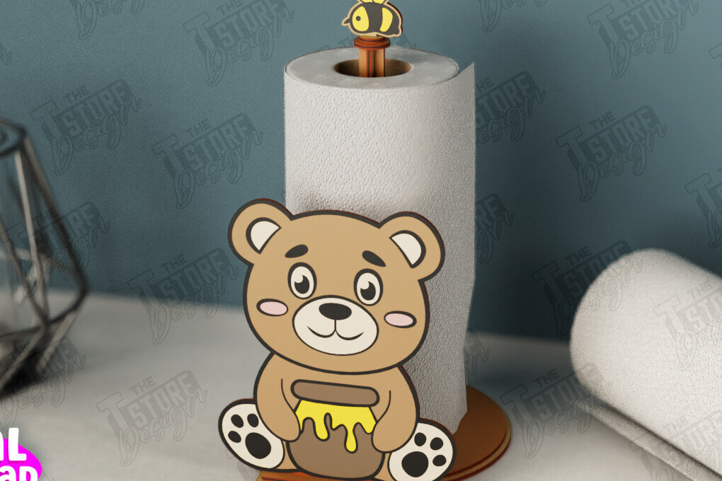 Intra απο ξύλο plywood 3mm-4mm πάχος – Χαρτοπετσέτα | Σχήμα αρκούδας | Κουζίνα Δίασταση  20x20 cm INTRAFABR-112629084