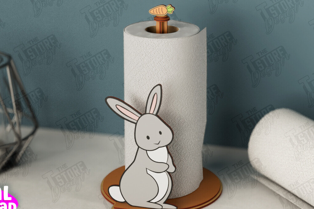 Intra απο ξύλο plywood 3mm-4mm πάχος – Χαρτοπετσετοθήκη |Σχήμα λαγουδάκι| Κουζίνα Δίασταση  20x20 cm INTRAFABR-112629132