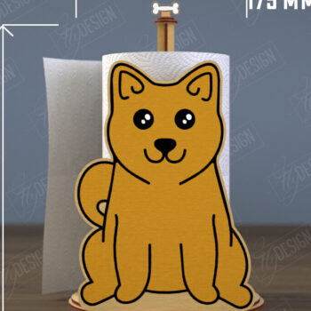 Intra απο ξύλο plywood 3mm-4mm πάχος – Χαρτοπετσέτα | Σχήμα σκύλου | CNC Δίασταση  20x20 cm INTRAFABR-112503273 - Image 1