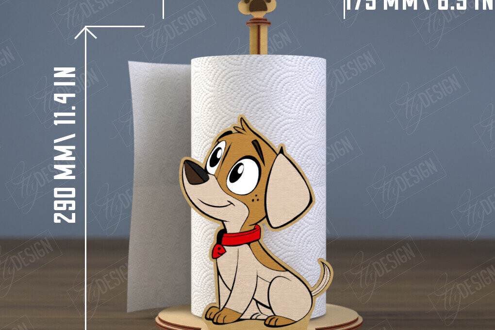 Intra απο ξύλο plywood 3mm-4mm πάχος – Χαρτοπετσέτα | Σχήμα σκύλου | CNC Δίασταση  20x20 cm INTRAFABR-112503211