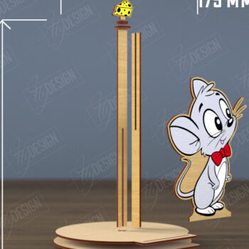 Intra απο ξύλο plywood 3mm-4mm πάχος – Χαρτοπετσέτα | Σχήμα Gnome | CNC Δίασταση  20x20 cm INTRAFABR-112503260 - Image 2
