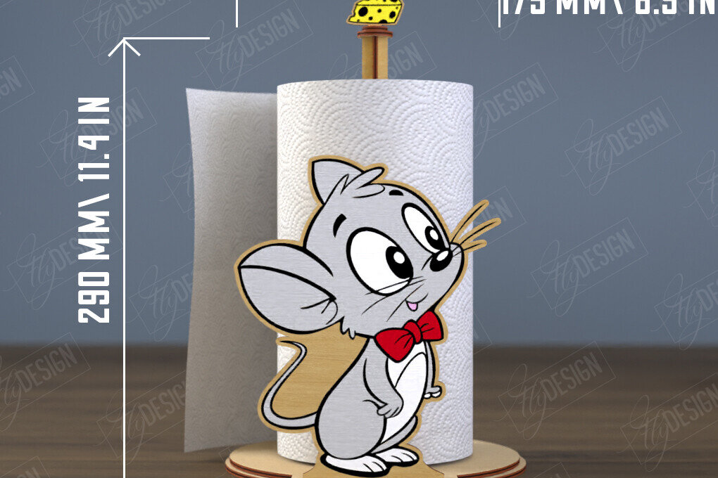 Intra απο ξύλο plywood 3mm-4mm πάχος – Χαρτοπετσέτα | Σχήμα ποντικιού | CNC Δίασταση  20x20 cm INTRAFABR-112503253