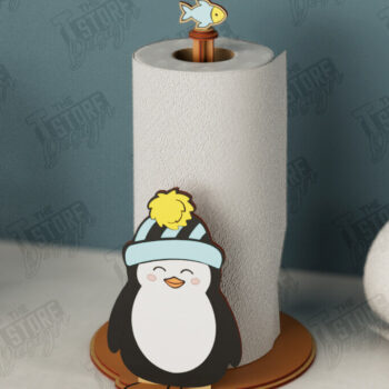 Intra απο ξύλο plywood 3mm-4mm πάχος – Χαρτοπετσέτα | Σχήμα πιγκουίνου | CNC Δίασταση  20x20 cm INTRAFABR-112629092 - Image 1