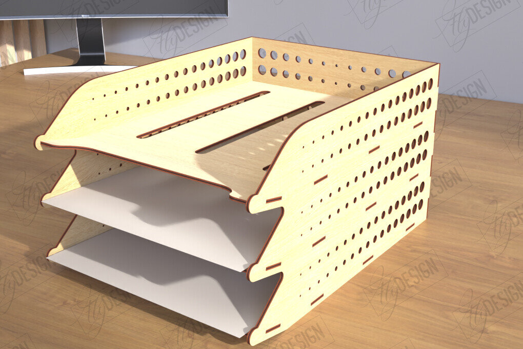 Intra απο ξύλο plywood 3mm-4mm πάχος – Δίσκος χαρτιού | Σχεδιασμός Γραφείου Δίασταση  20x20 cm INTRAFABR-122964045