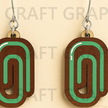 Intra απο ξύλο plywood 3mm-4mm πάχος – Σκουλαρίκια με συνδετήρες – Χαρτικά Δίασταση  5x5 cm INTRAFABR-124955812 - Image 1