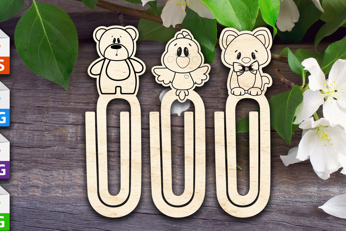 Intra απο ξύλο plywood 3mm-4mm πάχος – Συνδετήρες Γάτα, Πουλί, Αρκούδα Δίασταση  20x20 cm INTRAFABR-64613464