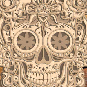 Intra απο ξύλο plywood 3mm-4mm πάχος – Papercut 3D Layered Sugars Δίασταση  20x20 cm INTRAFABR-73956071