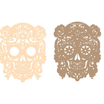 Intra απο ξύλο plywood 3mm-4mm πάχος – Papercut 3D Layered Sugars Δίασταση  20x20 cm INTRAFABR-73956071 - Image 2